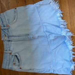 topshop asymmetrical denim skirt